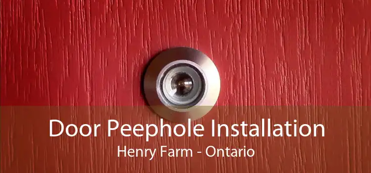 Door Peephole Installation Henry Farm - Ontario